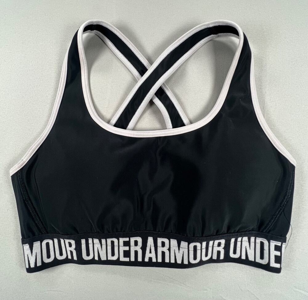 Under Armour Black Racerback Sports Bra (with Liner Cups) - Women's Small